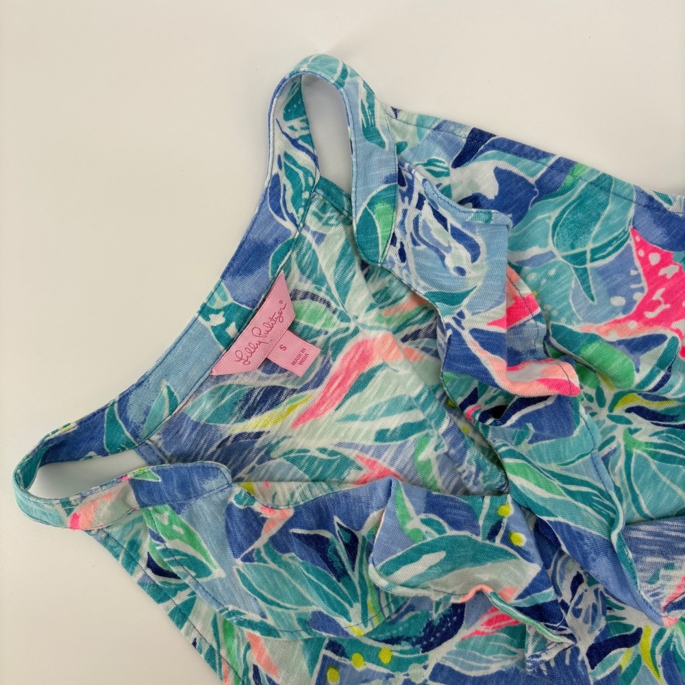 Lilly Pulitzer‎ Shay Dress in the Bennet Blue Celestial Seas Print Size Small